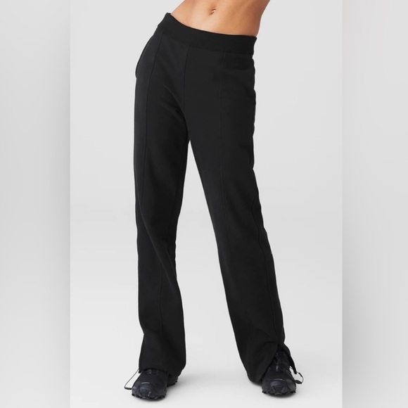 ALO Yoga Pants - Alo High-Waist Straight Leg Slit Sweatpant